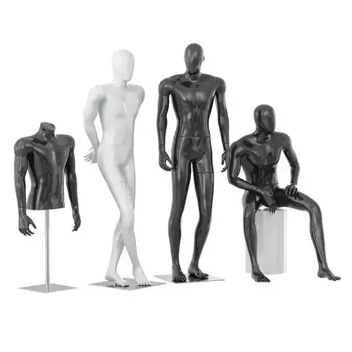 Faceless male mannequins 33 3D model