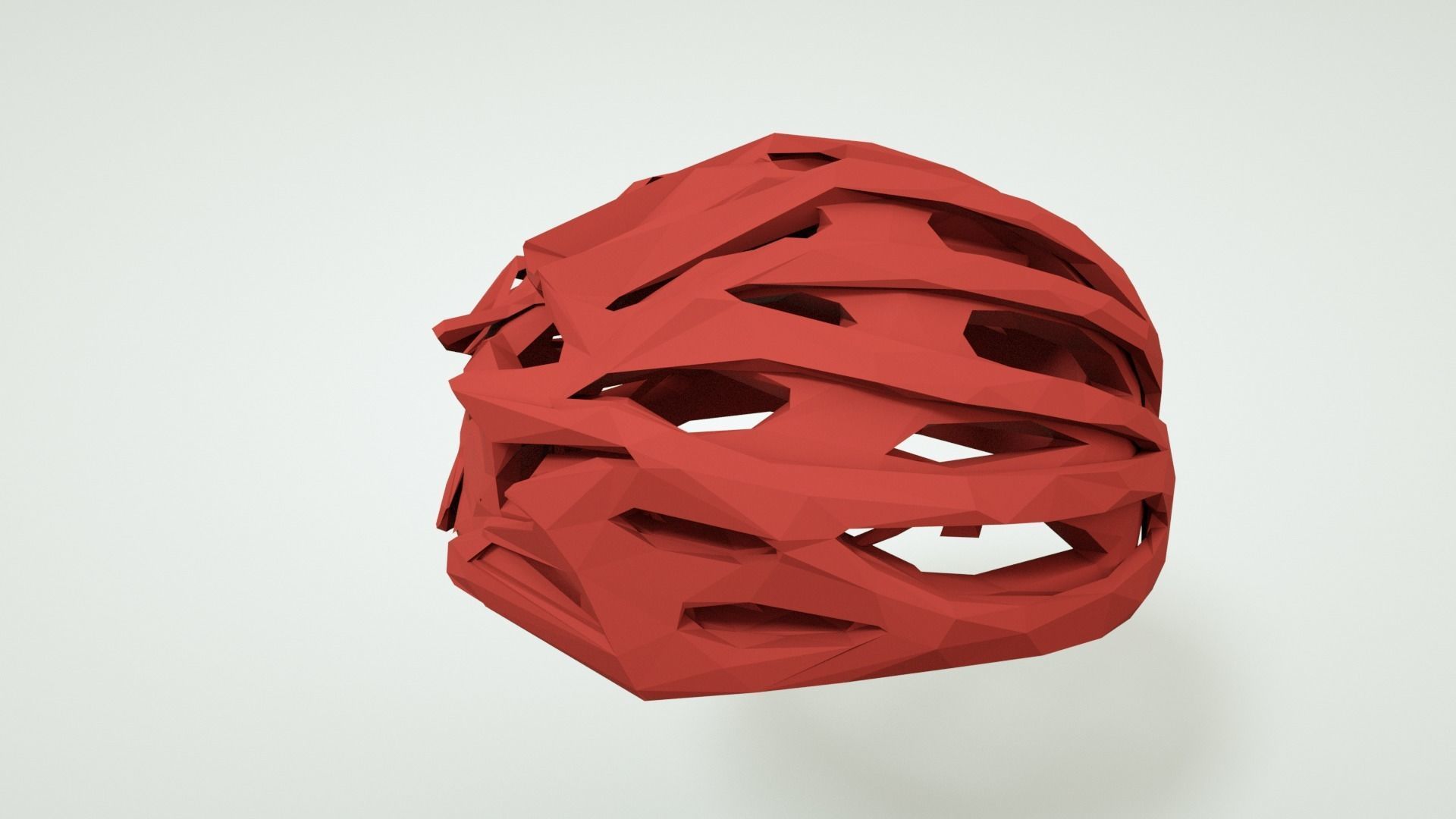 Bicycle Helmet Low Poly Model for Drivers 3D model_4