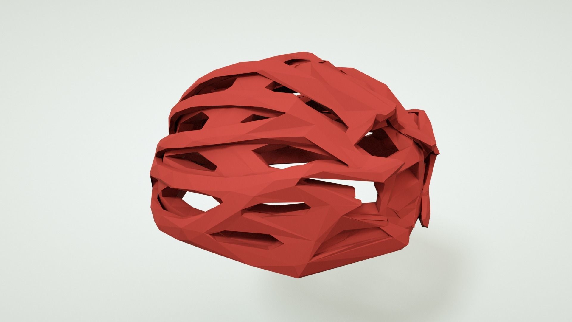 Bicycle Helmet Low Poly Model for Drivers 3D model_1