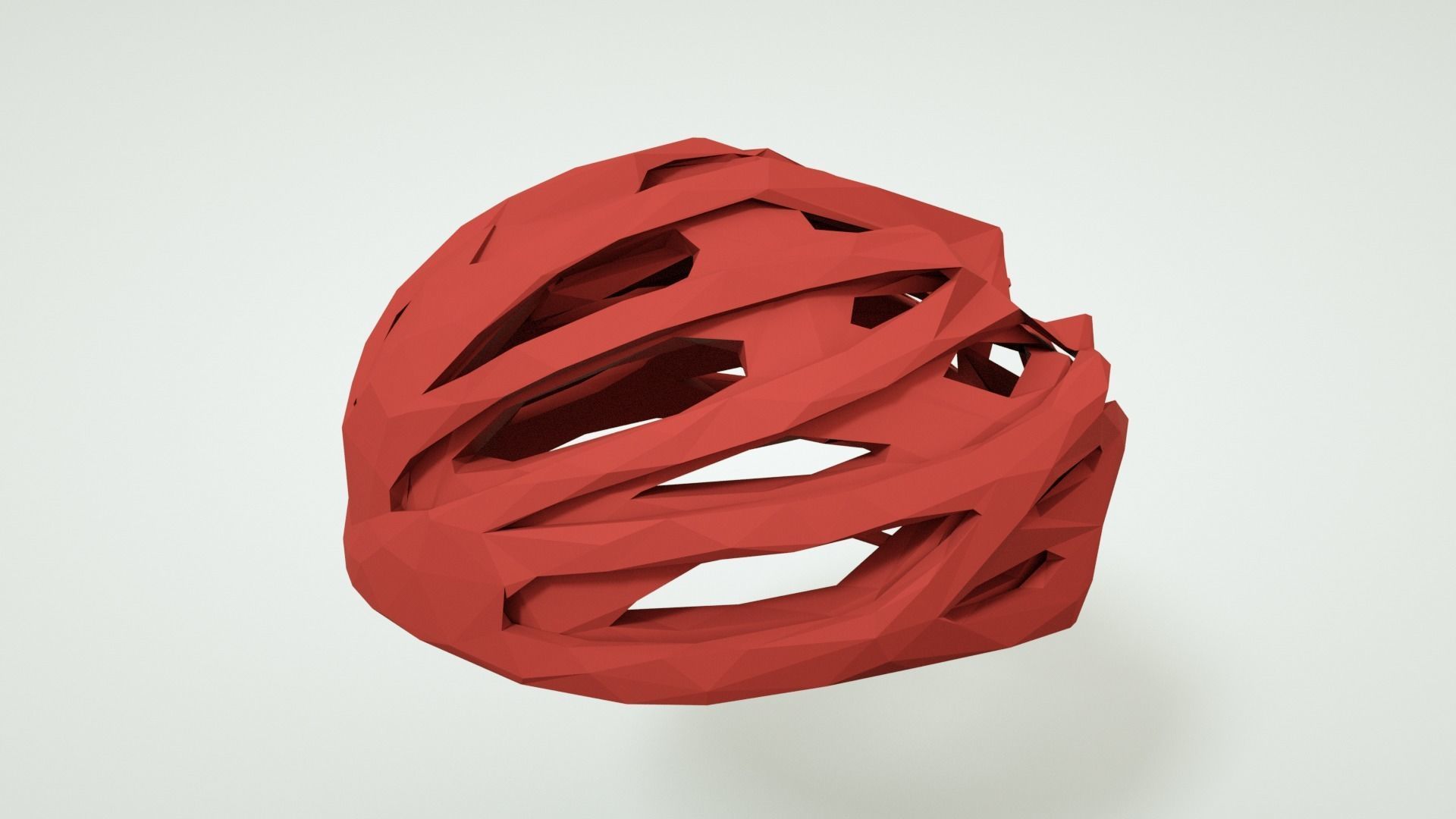 Bicycle Helmet Low Poly Model for Drivers 3D model_9