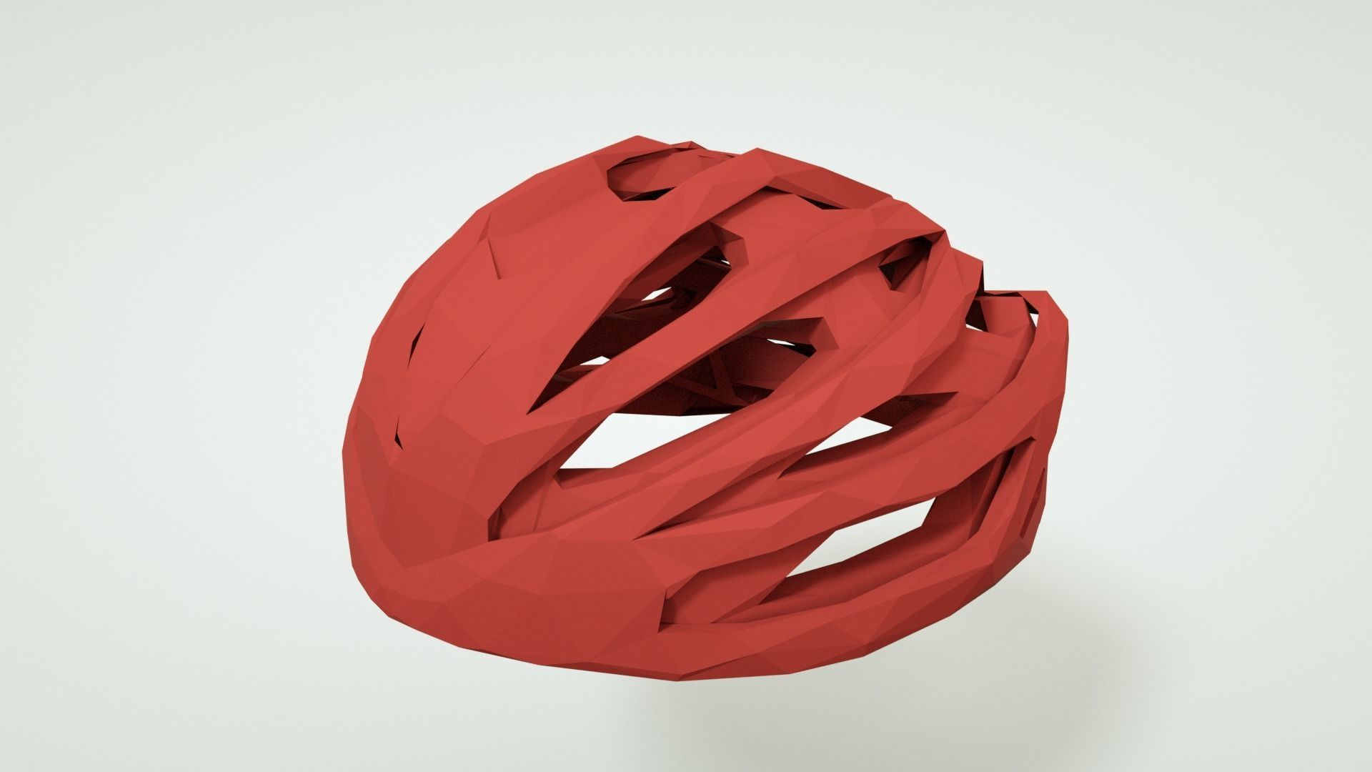 Bicycle Helmet Low Poly Model for Drivers 3D model_8