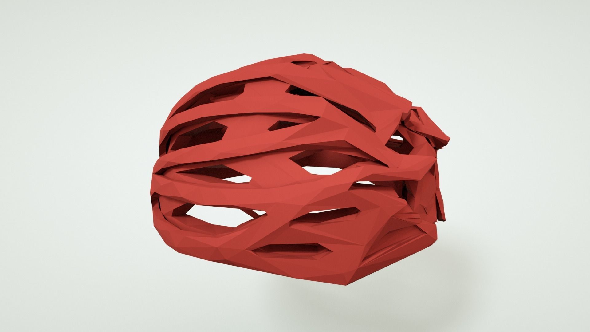 Bicycle Helmet Low Poly Model for Drivers 3D model_11