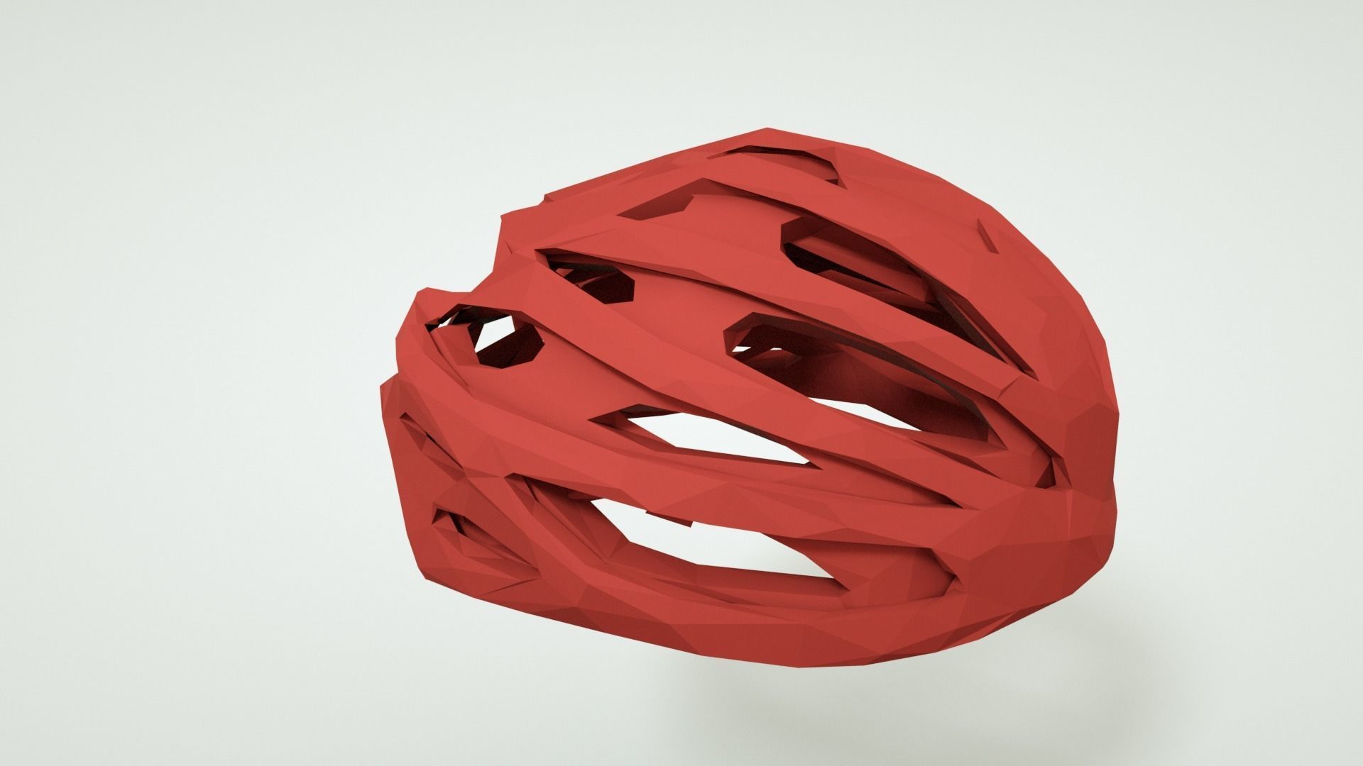 Bicycle Helmet Low Poly Model for Drivers 3D model_5