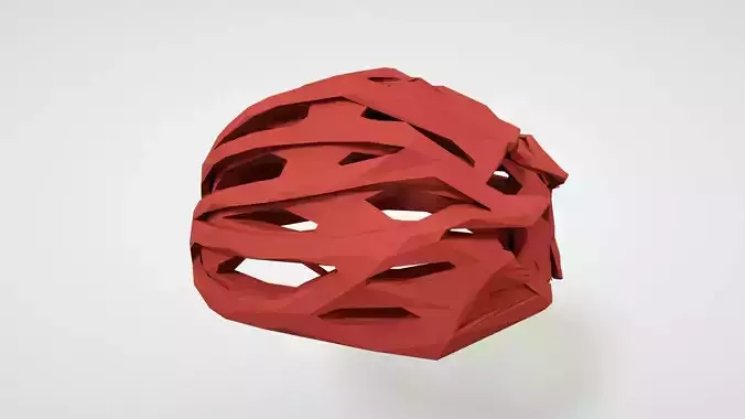 Bicycle Helmet Low Poly Model for Drivers 3D model