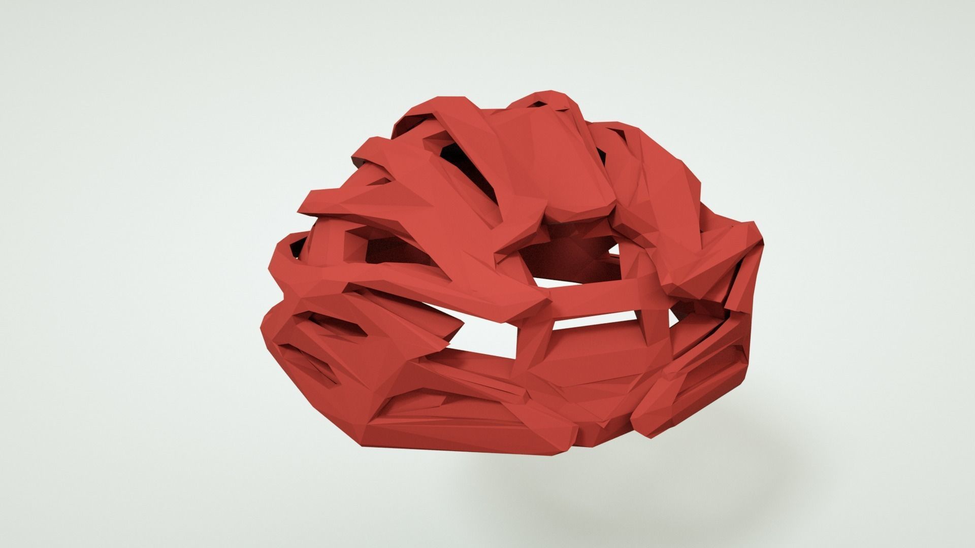 Bicycle Helmet Low Poly Model for Drivers 3D model_2