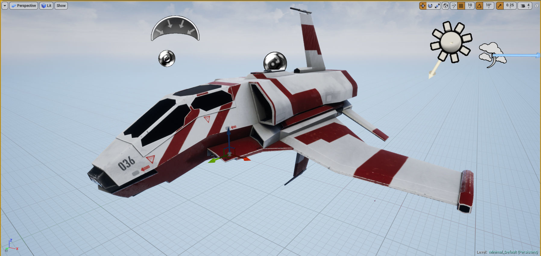 Space Fighter Low-poly 3D model_16