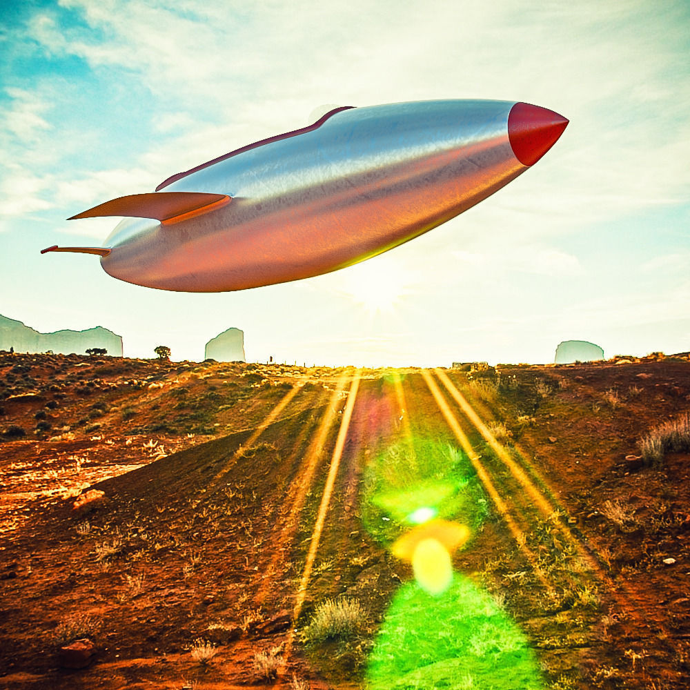 Rocket Spaceship 3D model_1