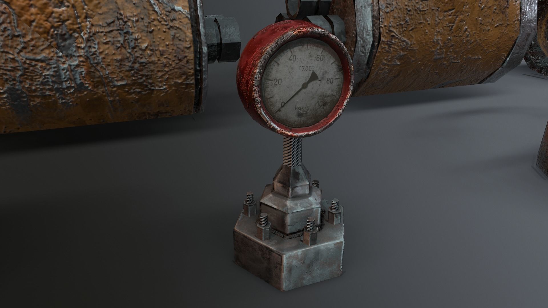 Modular Industrial Pipes Low-poly 3D model_12