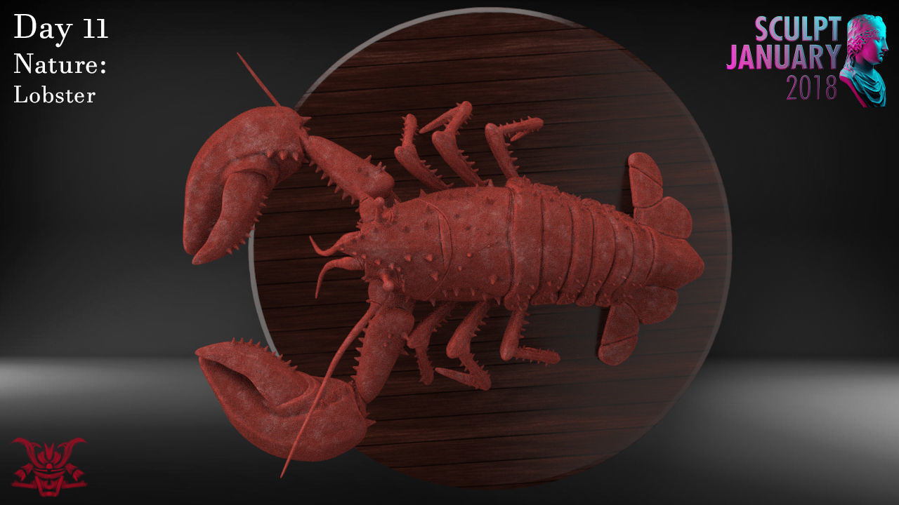 Realistic Lobster Timelapse and Model 3D print model_2