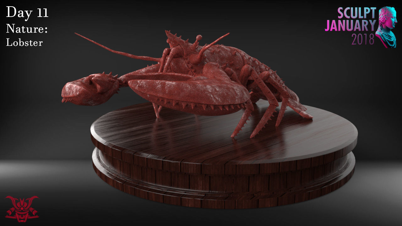 Realistic Lobster Timelapse and Model 3D print model_4