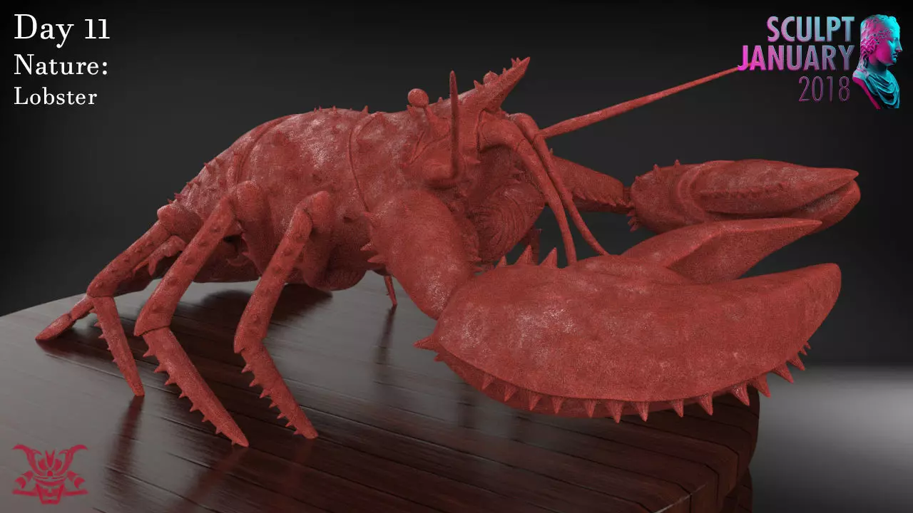Realistic Lobster Timelapse and Model 3D print model_0