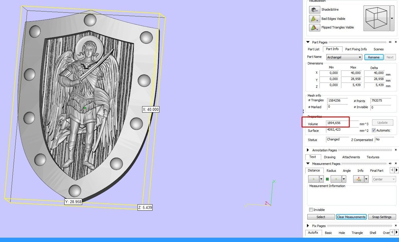 Archangel Michael Shield 3D print model_4