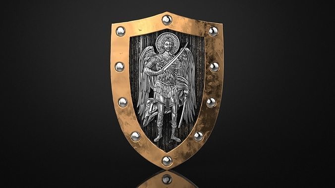 Archangel Michael Shield 3D print model