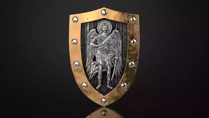 Archangel Michael Shield 3D print model