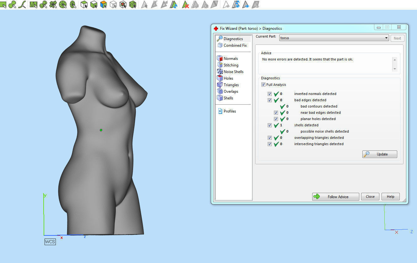 Female torso 3D print model_8