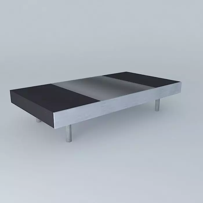 Grey Veneer Coffee Table  Free 3D model_0