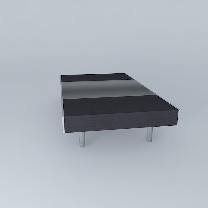 Grey Veneer Coffee Table  Free 3D model_2