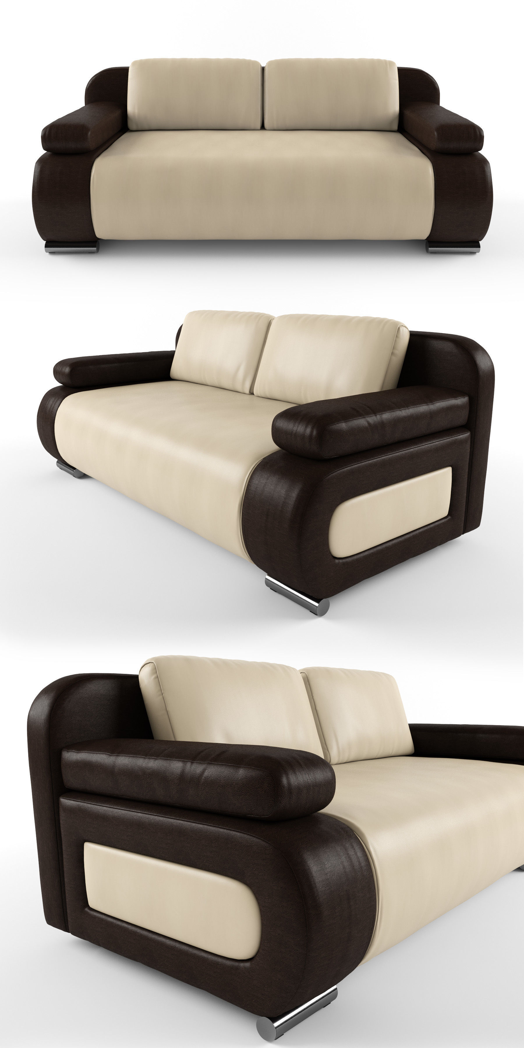 Sofa Futuristic 3D model_3
