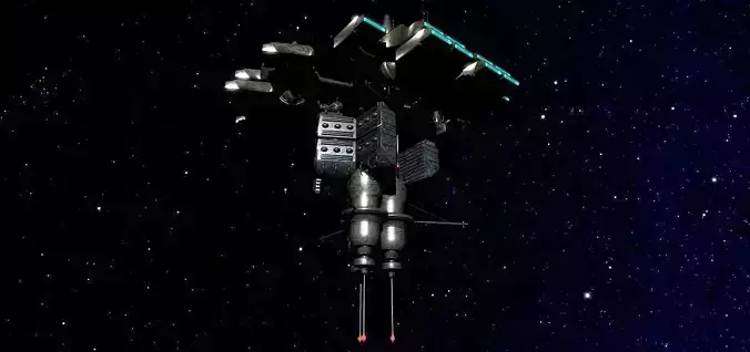 Space Station Low-poly 3D model