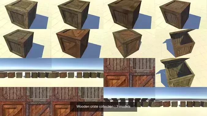 Wooden crate collection 