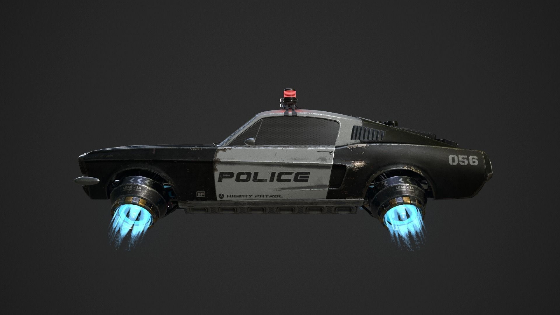 CyberPunk Car  Low-poly 3D model_3