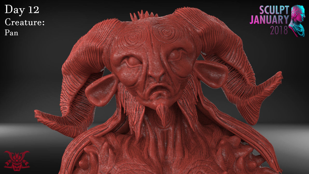 Pan Sculpture Timelapse And Model 3D print model_2