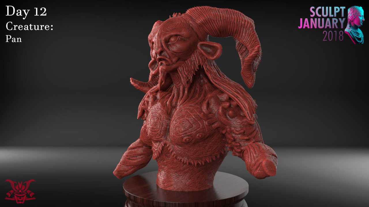 Pan Sculpture Timelapse And Model 3D print model_5
