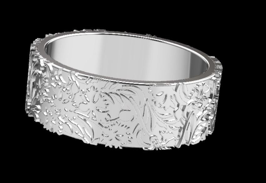 Ring k 3 emerald wedding 3D print model_20