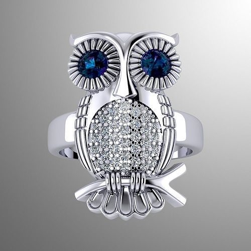 Ring k 4 owl 3D print model