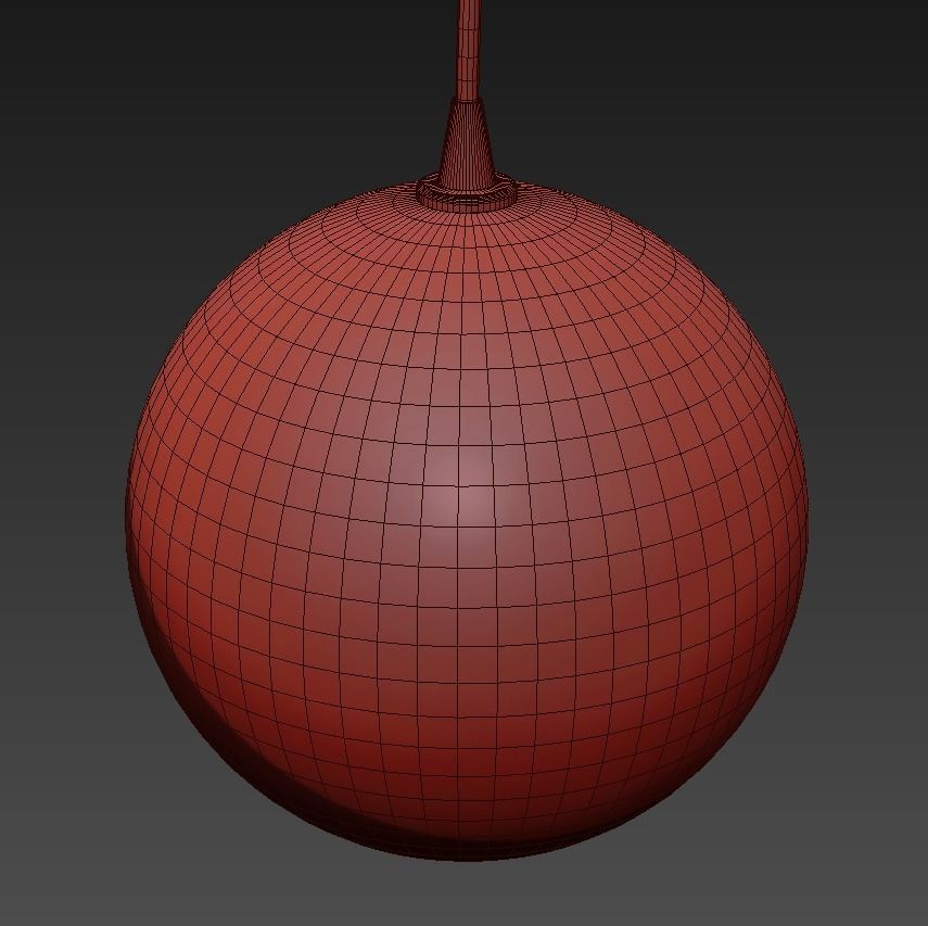 Restoration Hardware Glass Globe Mobile Pendant 10 Nickel 3D model_3