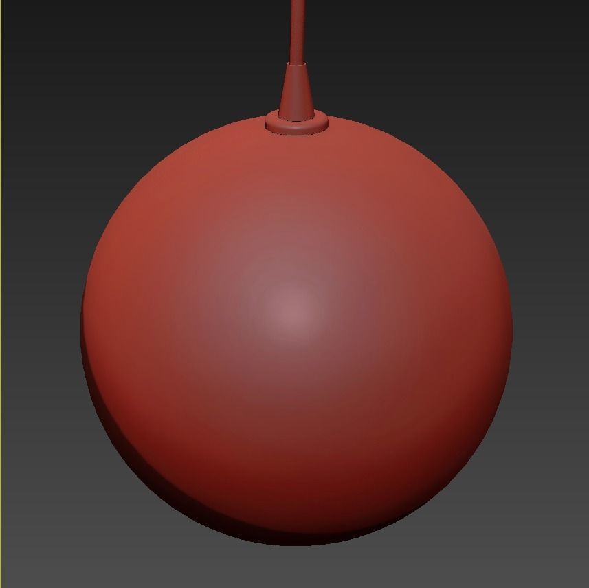 Restoration Hardware Glass Globe Mobile Pendant 10 Nickel 3D model_2