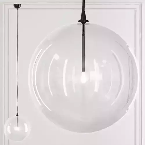 Restoration Hardware Glass Globe Mobile Pendant 14 Black