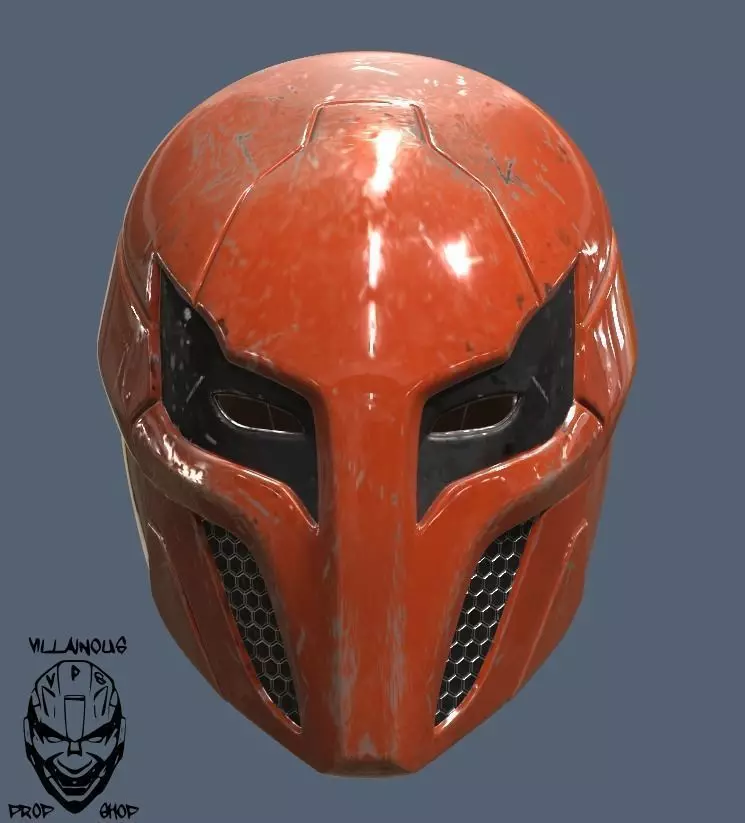 Red Hood Injustice 2 Helmet 3D print model_0