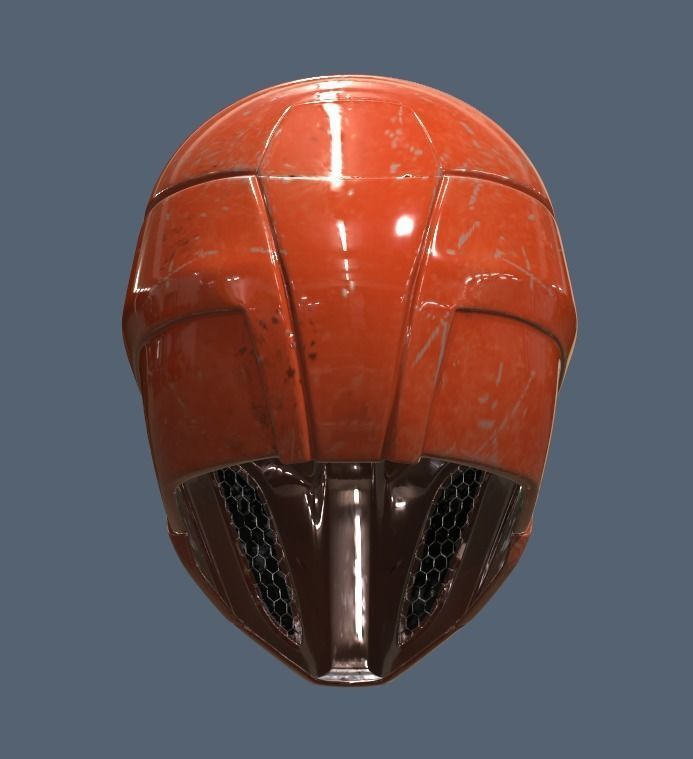Red Hood Injustice 2 Helmet 3D print model_3