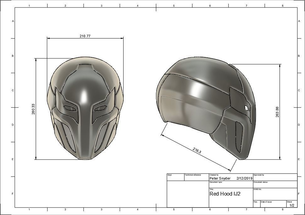 Red Hood Injustice 2 Helmet 3D print model_5