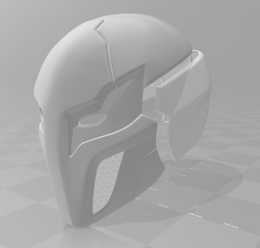 Red Hood Injustice 2 Helmet 3D print model_4