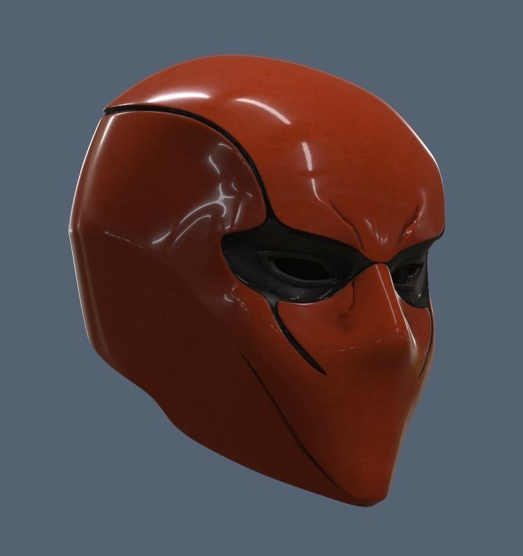 Red Hood Helmet Female 3D print model_1
