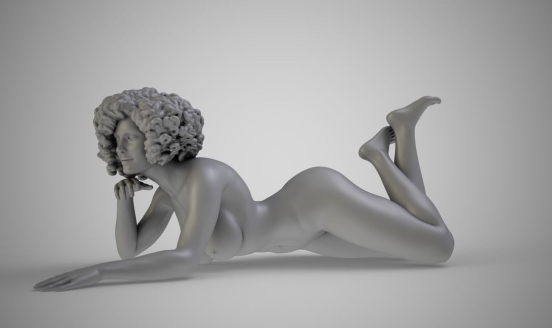 Woman on the Beach 3D print model_1