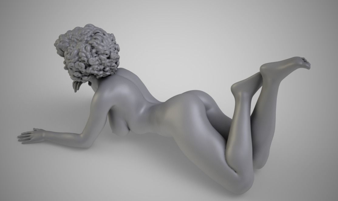Woman on the Beach 3D print model_3