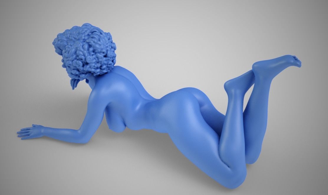 Woman on the Beach 3D print model_6