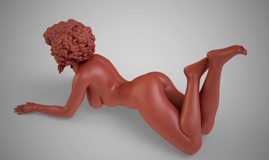 Woman on the Beach 3D print model_5