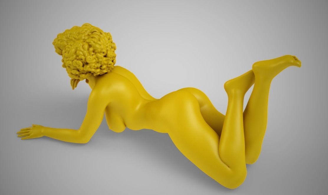 Woman on the Beach 3D print model_7