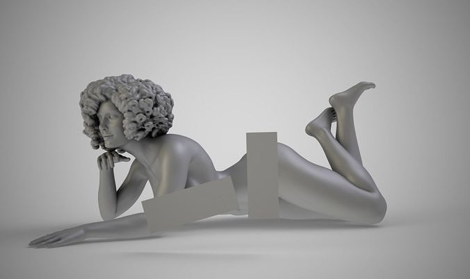 Woman on the Beach 3D print model