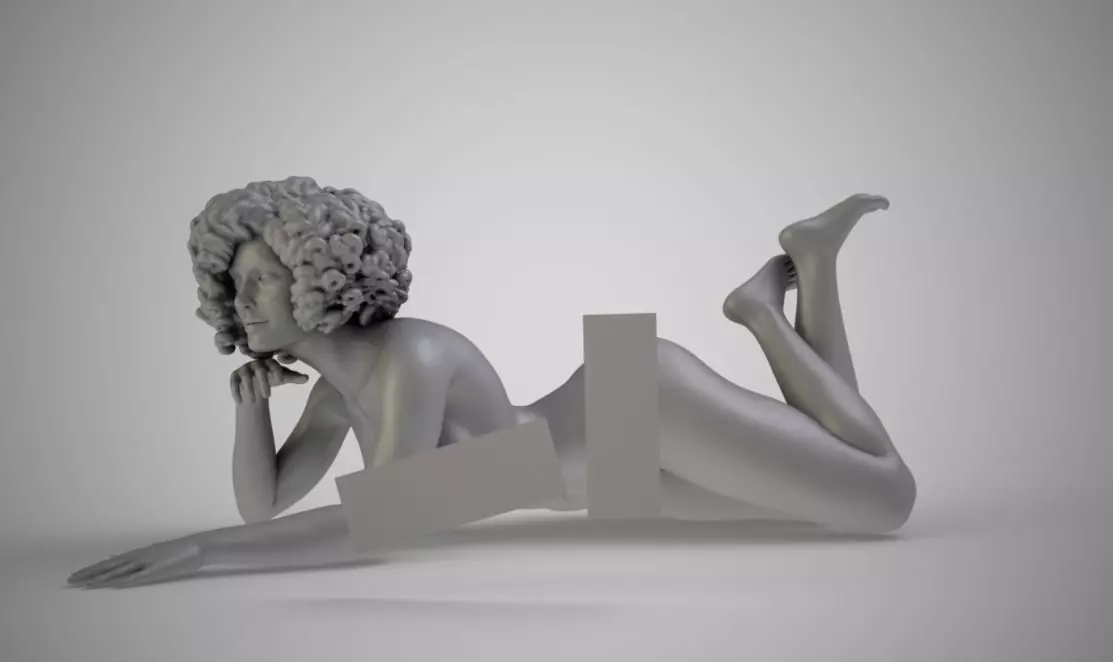 Woman on the Beach 3D print model_0