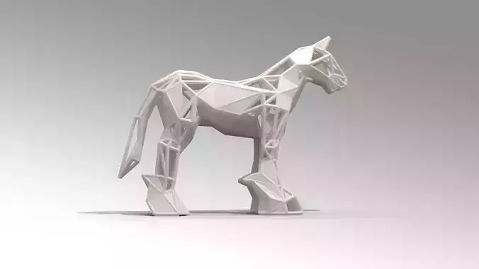 Horse made of polygons