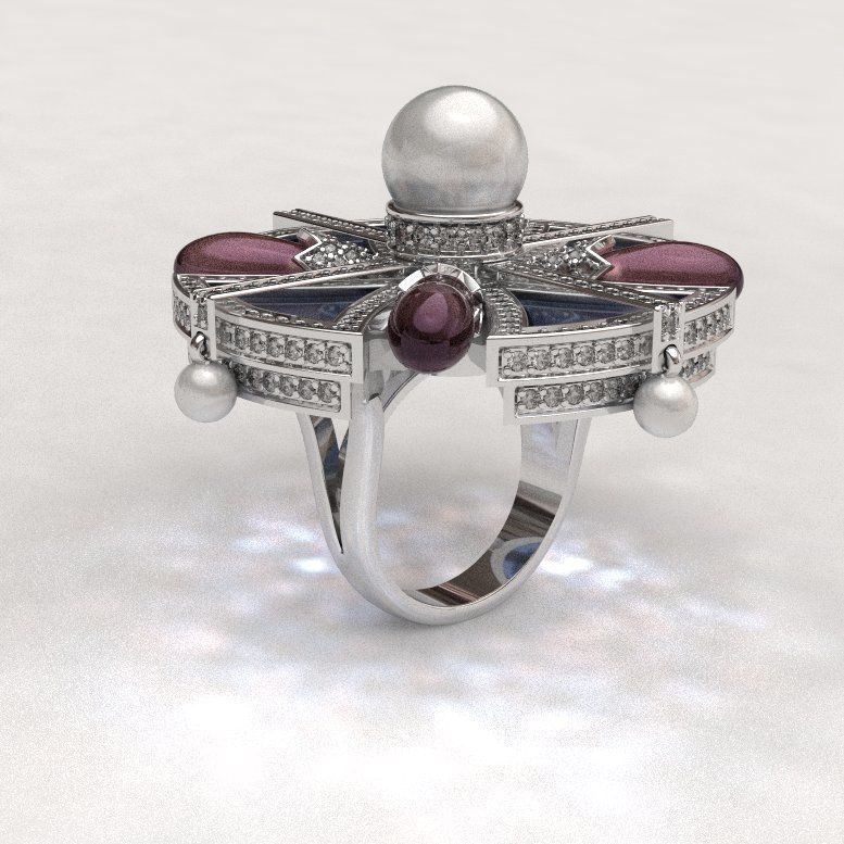 UFO Disc ring 3D print model_3