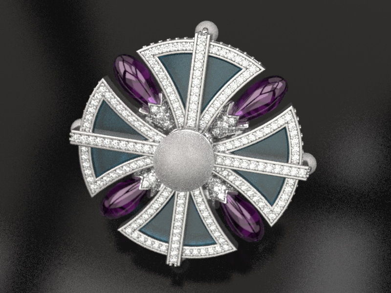 UFO Disc ring 3D print model_1