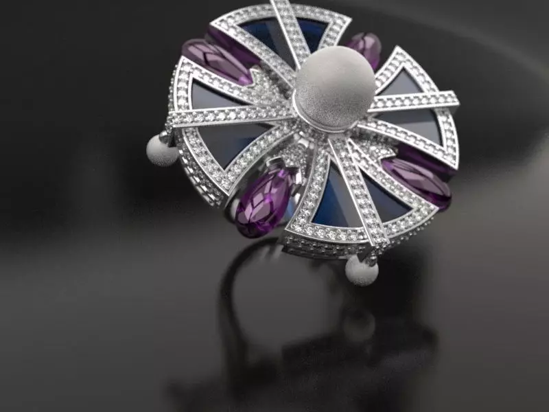 UFO Disc ring 3D print model_0