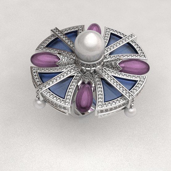 UFO Disc ring 3D print model_2