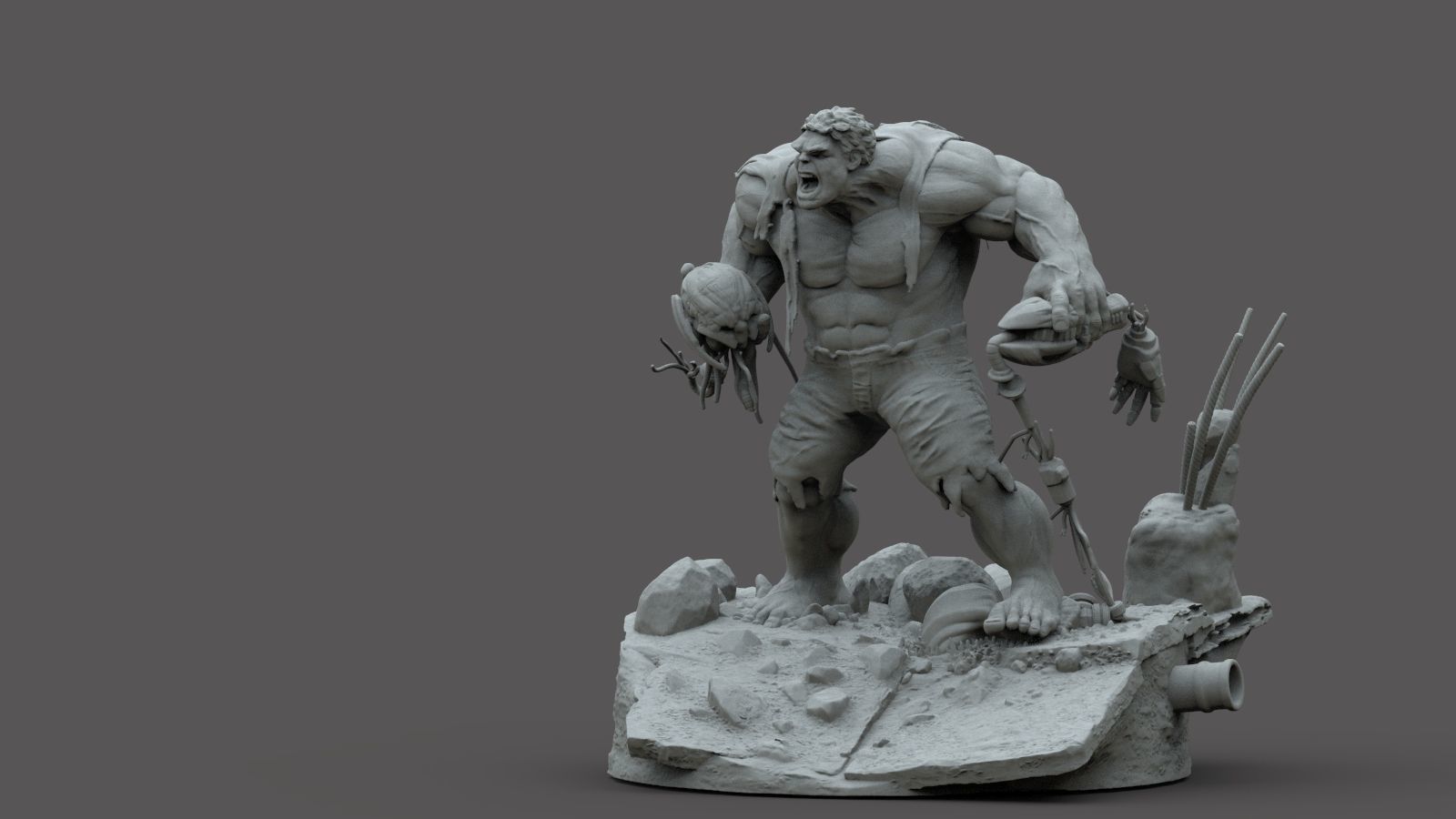 HULK AVENGER ULTRON 3D print model_2